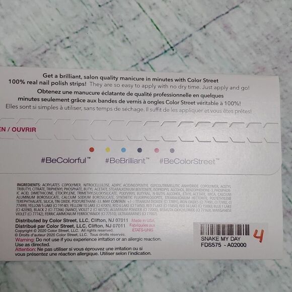 New and sealed Color Street Retired Snake My Day - Picture 2 of 3